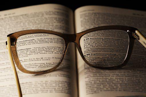 一本书, 纸, 文档, 诗歌, 边, 文学, 写作, 老花镜, 眼镜, 低视力